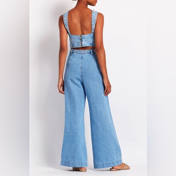 PatBo Hand-beaded Denim Top NWT - Picture 3 of 16